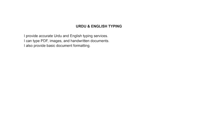 do urdu and english typing and copy typing